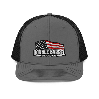 DOUBLE BARREL EMBROIDERED TRUCKER HAT